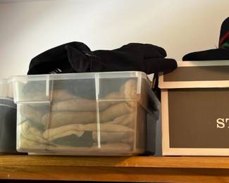 Bins of gloves