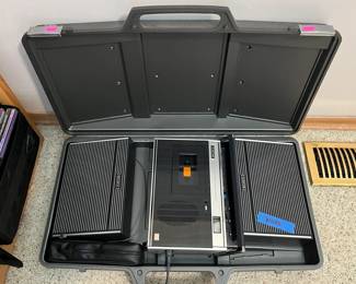 Sony (Japan) cassette player with two speakers in original suitcase