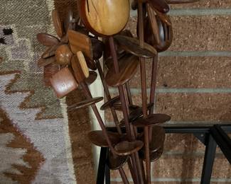 Teak wood flowers