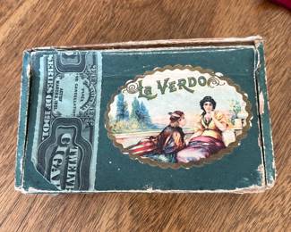 Antique wood cigar box