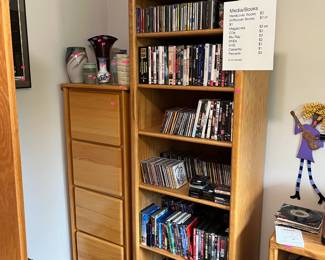 Many DVDs, CDs, cassettes, videos and Blu Ray - many brand new
