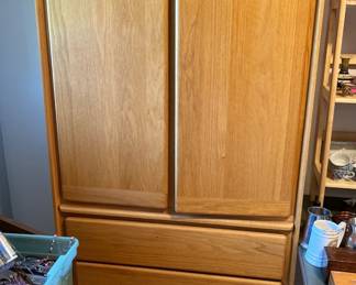 Oak armoire - c1980