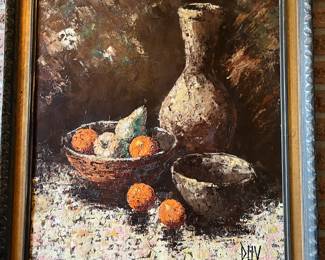 Joseph Duv - 1960s still life, oil on canvas