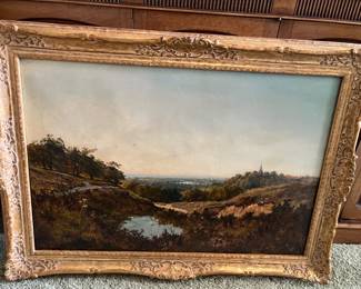 LISTED ARTIST: Edmund Johann Niemann (1813-1876), oil on canvas, English rural landscape