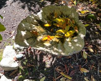Leaf shape bird bath