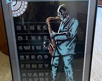 Bruce Norr (graphic artist) signed jazz poster