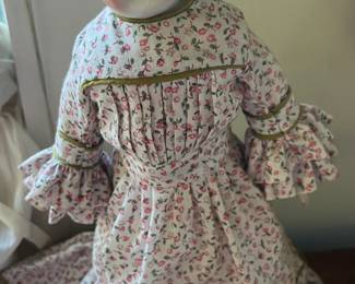 Antique china head doll - new body and dress