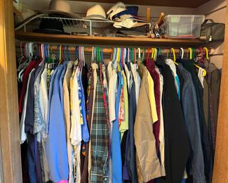 Women's and men's clothing + men's hats