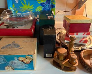 Lots of vintage servingware 