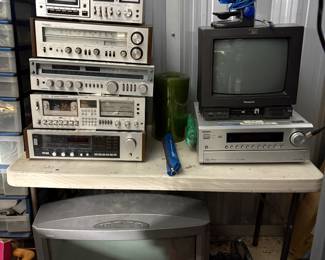 Vintage Stereo receivers, cassette deck 