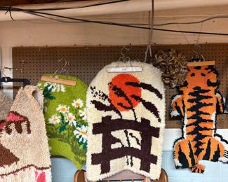 Vintage latch hook rugs 