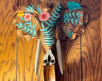 CARVED WOOD ELEPHANT