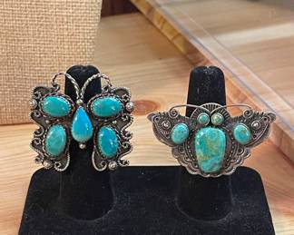 STERLING SILVER TURQUOISE RINGS