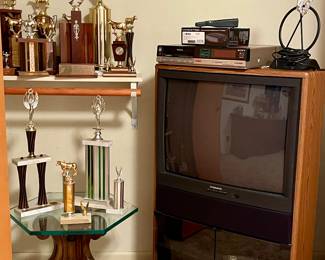 MCM ENTERTAINMENT CABINET, VINTAGE TROPHIES
