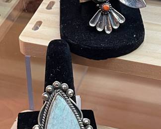 STERLING SILVER TURQUOISE RINGS