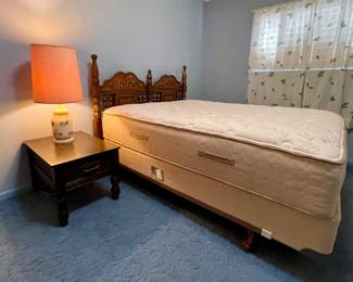 QUEEN SIZE HEADBOARD AND MATTRESS