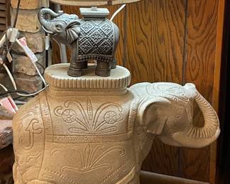 PLASTER ELEPHANT STOOL