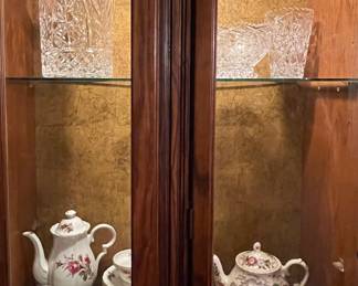 CRYSTAL, VINTAGE TEA SETS AND TEAPOTS