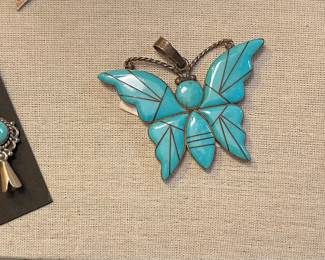 STERLING SILVER AND TURQUOISE 