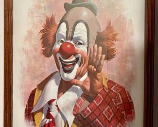 FRAMED CLOWN PRINT