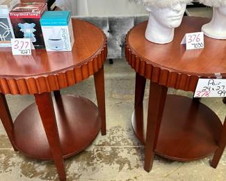 Pair of Gear Shaped Side Tables
