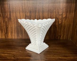 Art Deco Milk Glass Vase