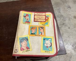 3 Ring Binder Leatherette Cover w/Cartoon Characters