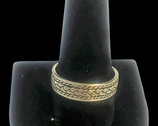 Sterling Silver Etched Band Size 12 