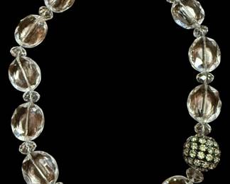 Chunky Clear Bead Necklace 