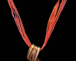 Pink Swirl Pendant Necklace 