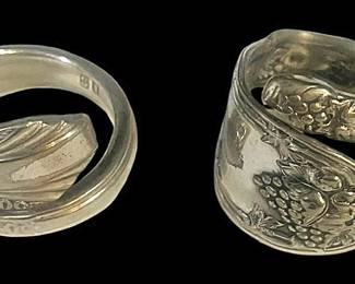 Repurposed SpoonFork Handle Rings 