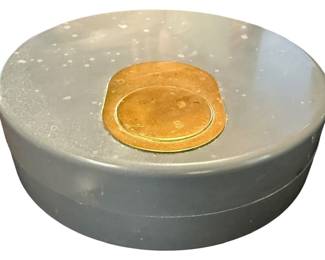 Gray Round Jewelry Box 