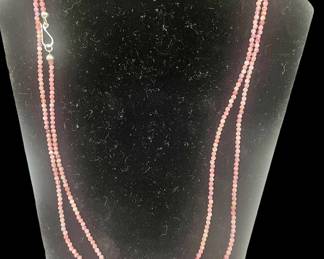 Rose Quartz Beads with 925 Clasp 30 