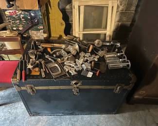 Vintage Cooking Utensils, Vintage Trunk