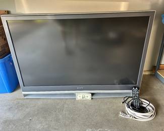 49" Sony diagonal TV w/ remote and wiring. 