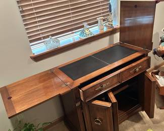 This shows the flip top opened and the open doors.