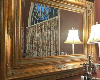 45"x55" gorgeous antique mirror with ornate gold frame