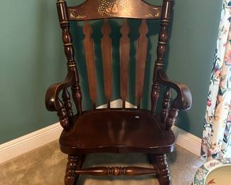 Heavy wood rocking chair