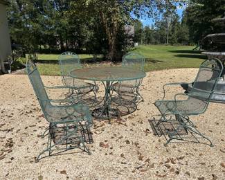Vintage wrought iron outdoor set
