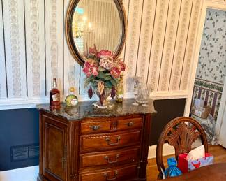 Marble top chest