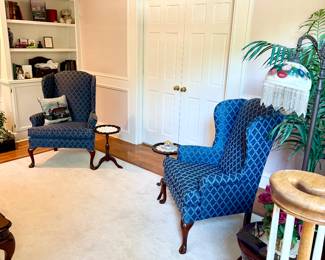 Pair Wingback chairs