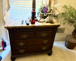 Marble top Nightstand