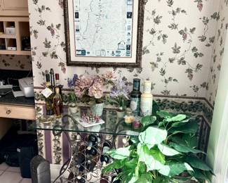 Wine rack console table