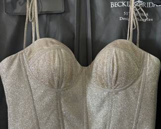 Heirloom Bridal Company White Glitter Dress Size 12 - From Becker's Bridal, never worn! Great for 2nd wedding dress or bachelorette party!