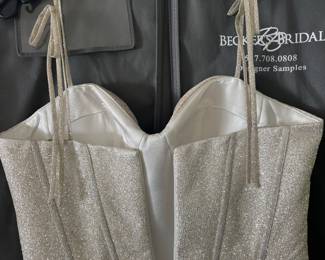 Heirloom Bridal Company White Glitter Dress Size 12 - From Becker's Bridal, never worn! Great for 2nd wedding dress or bachelorette party!