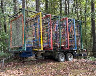 The Spider Tower on trailer that is lifted by hydraulics. It needs some TLC, it is available for Pre sale
