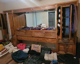 pier group / headboard with side shelves 