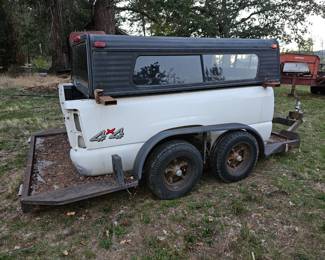 Flatbed with Silverado truck bed & cover...all sold together