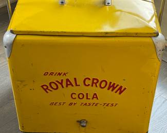 Royal Crown Cola metal cooler in great shape, c1950’s