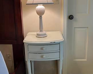 Cute cream wooden bedside table